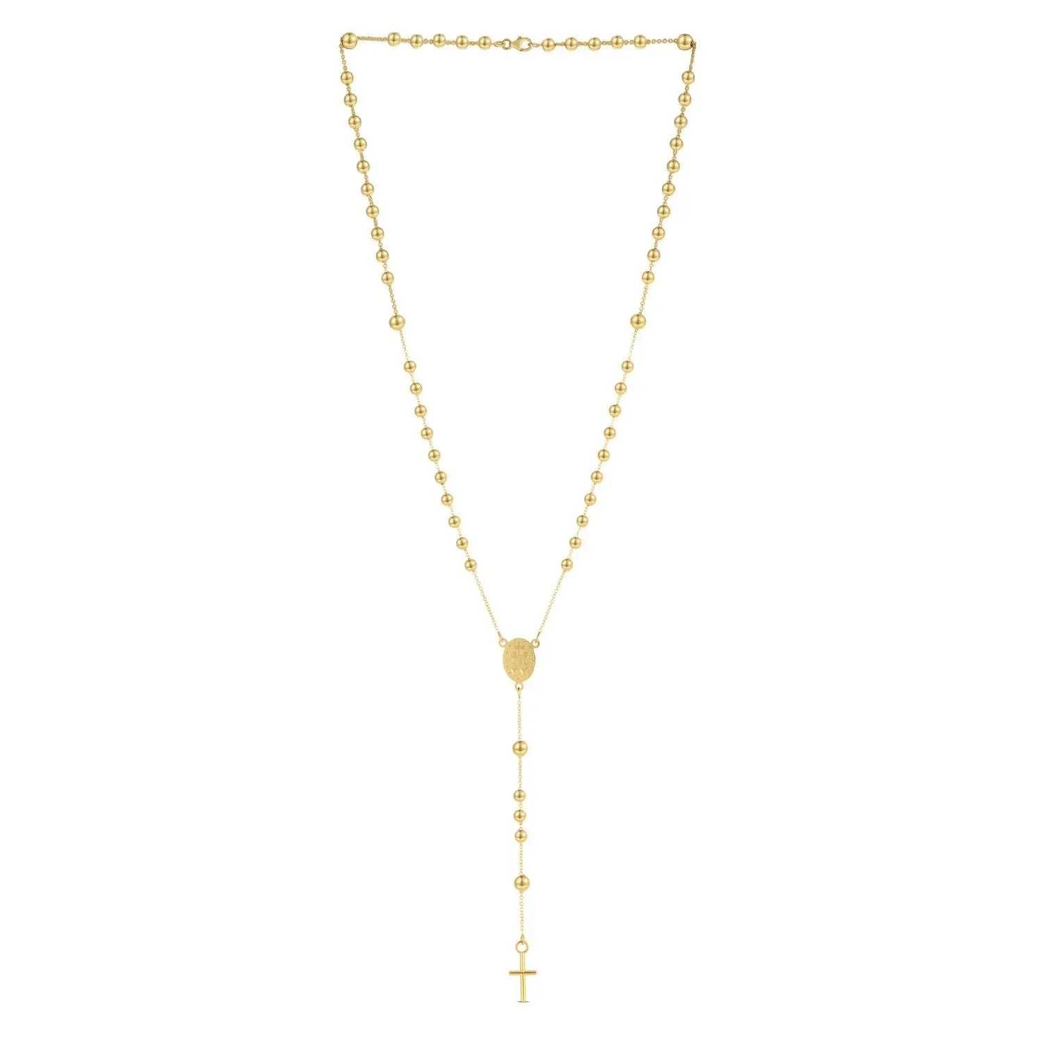 14K Yellow Gold Rosary Necklace RCJ