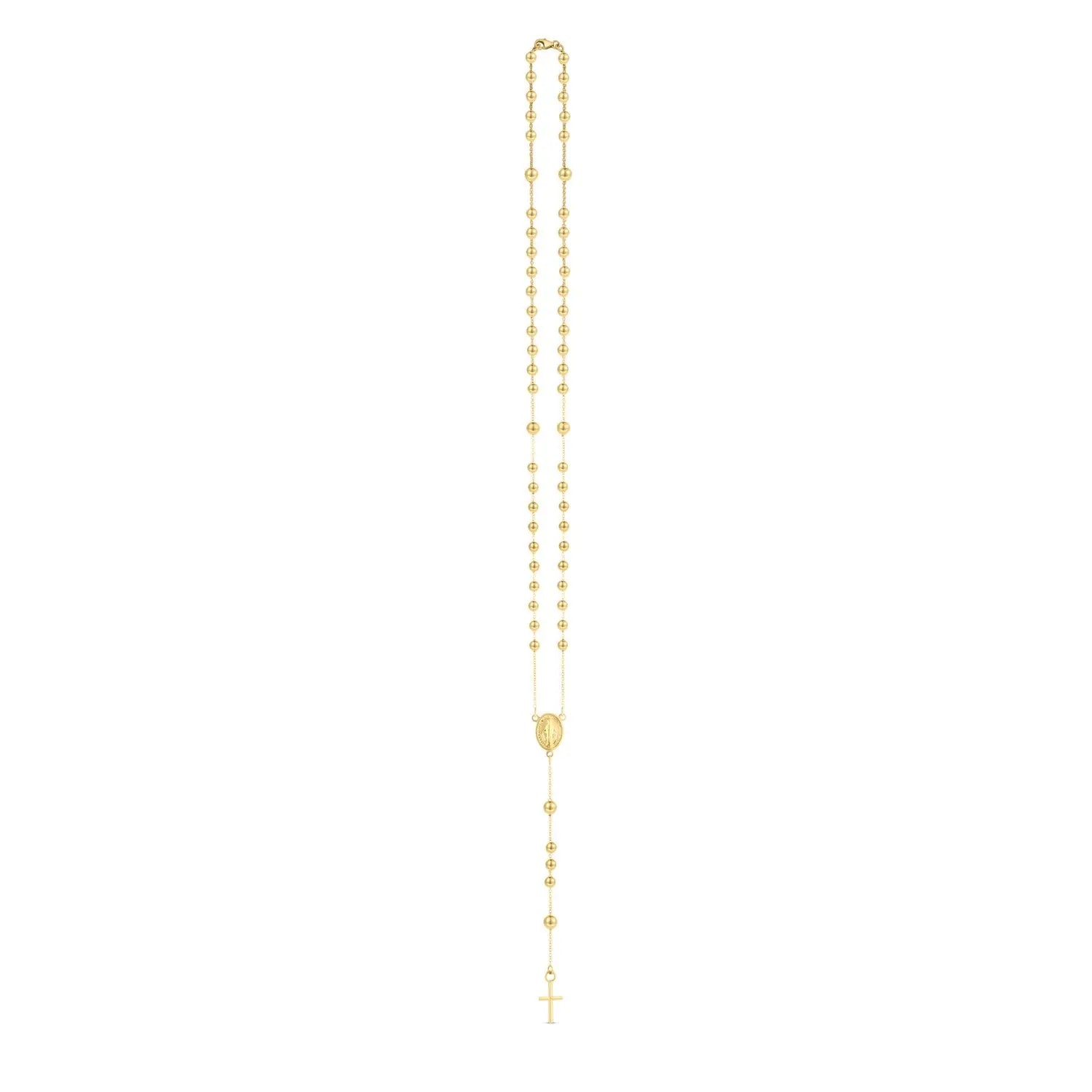 14K Yellow Gold Rosary Necklace RCJ