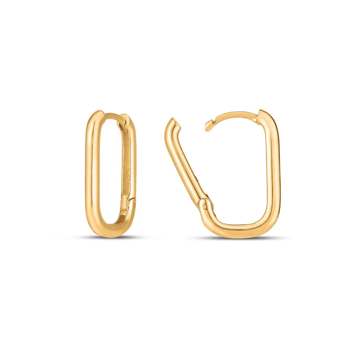 14k Yellow Gold Large Paperclip Huggies RCJ