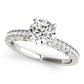 14k White Gold Antique Style Diamond Engagement Ring (1 1/8 cttw)Monde Trend