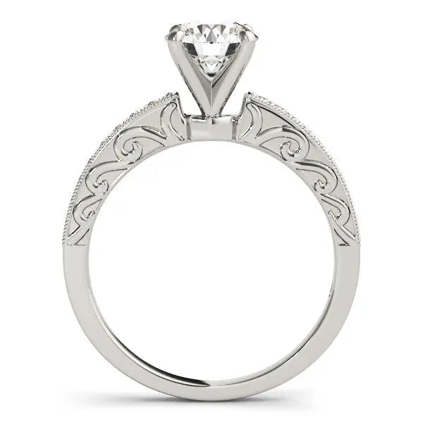 14k White Gold Antique Style Diamond Engagement Ring (1 1/8 cttw)Monde Trend