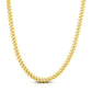 10k Yellow Gold Classic Miami Cuban Solid Chain (7.10 mm)Monde Trend