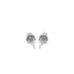 14k White Gold Spherical Stud Earrings (3mm) RCJ