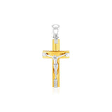 14k Two Tone Gold Crucifix PendantMonde Trend