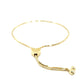 14k Yellow Gold Adjustable Lariat Style Heart Motif Bracelet (1.00 mm) RCJ