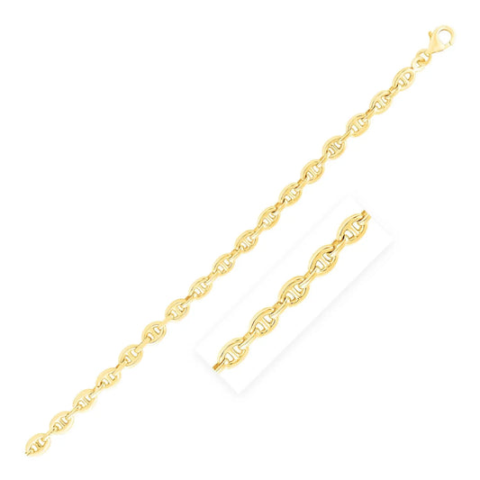 14k Yellow Gold High Polish Mariner Link Bracelet  (5.40 mm) RCJ