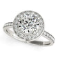 14k White Gold Round Halo Diamond Engagement Ring (1 1/2 cttw) RCJ