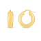 14k Yellow Gold Medium Puffy Hoops RCJ