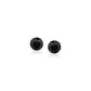 14k White Gold Stud Earrings with Black Faceted Cubic Zirconia(5mm) RCJ