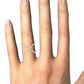 14k White Gold X Style Thin Ring with Diamonds (1/2 cttw) RCJ