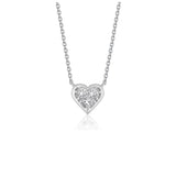 Diamond Heart Design Pendant in 14k White Gold RCJ