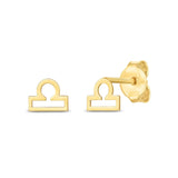 14k Yellow Gold Libra Stud Earrings RCJ