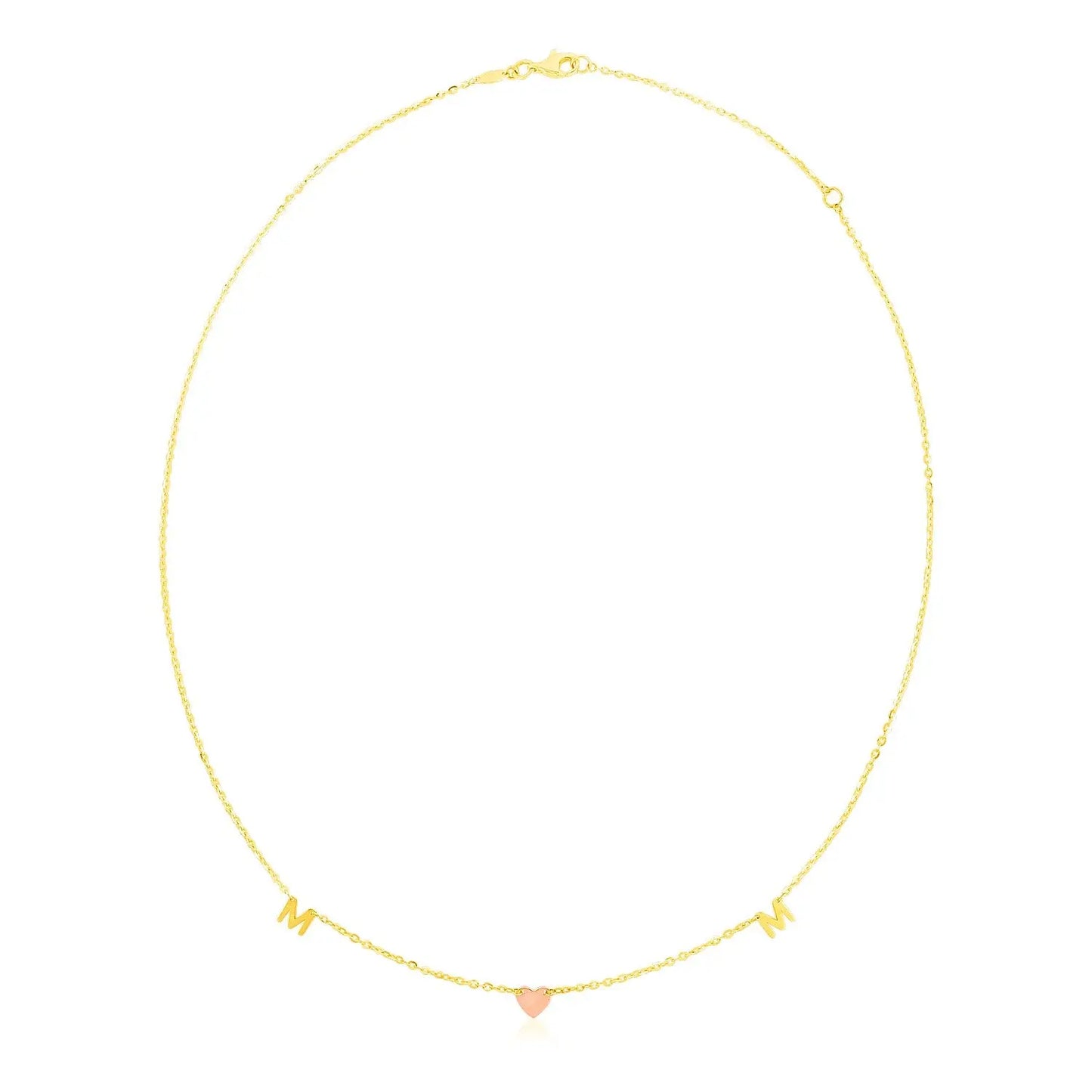 14k Yellow and Rose Gold Mom Necklace RCJ