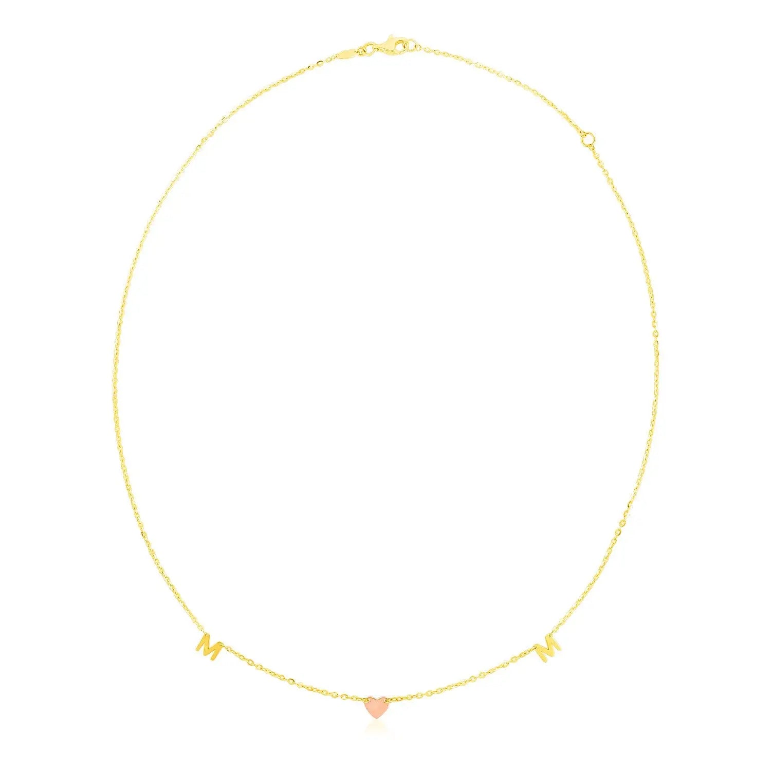 14k Yellow and Rose Gold Mom Necklace RCJ