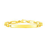 14K Yellow Gold Paperclip Chain ID Bracelet (4.80 mm) RCJ