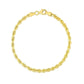 10k Yellow Gold Solid Diamond Cut Rope Bracelet (4.00 mm)Monde Trend