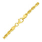 10k Yellow Gold Solid Diamond Cut Rope Bracelet (4.00 mm)Monde Trend