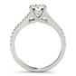 14k White Gold Split Shank Round Pronged Diamond Engagement Ring (1 1/8 cttw) RCJ