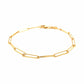 14k Yellow Gold Wire Paperclip Bracelet  (2.70 mm) RCJ