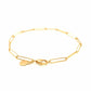 14k Yellow Gold Wire Paperclip Bracelet  (2.70 mm) RCJ