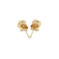 14k Yellow Gold Stud Earrings with White Hue Faceted Cubic Zirconia(5mm) RCJ