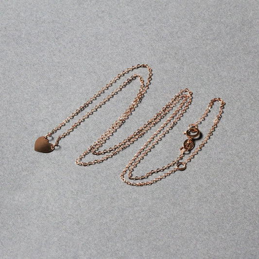 14k Rose Gold Polished Mini Heart NecklaceMonde Trend