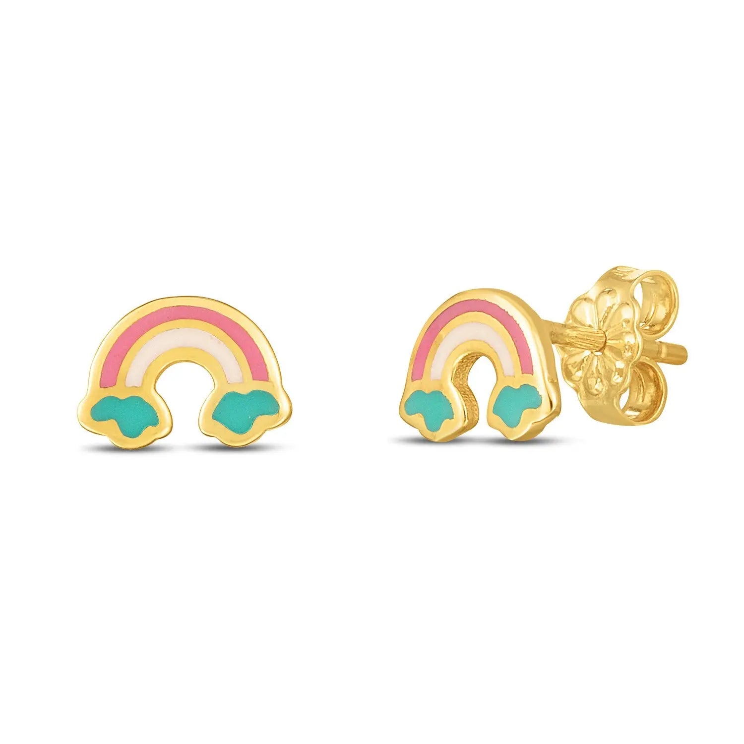 14k Yellow Gold Rainbow Studs RCJ