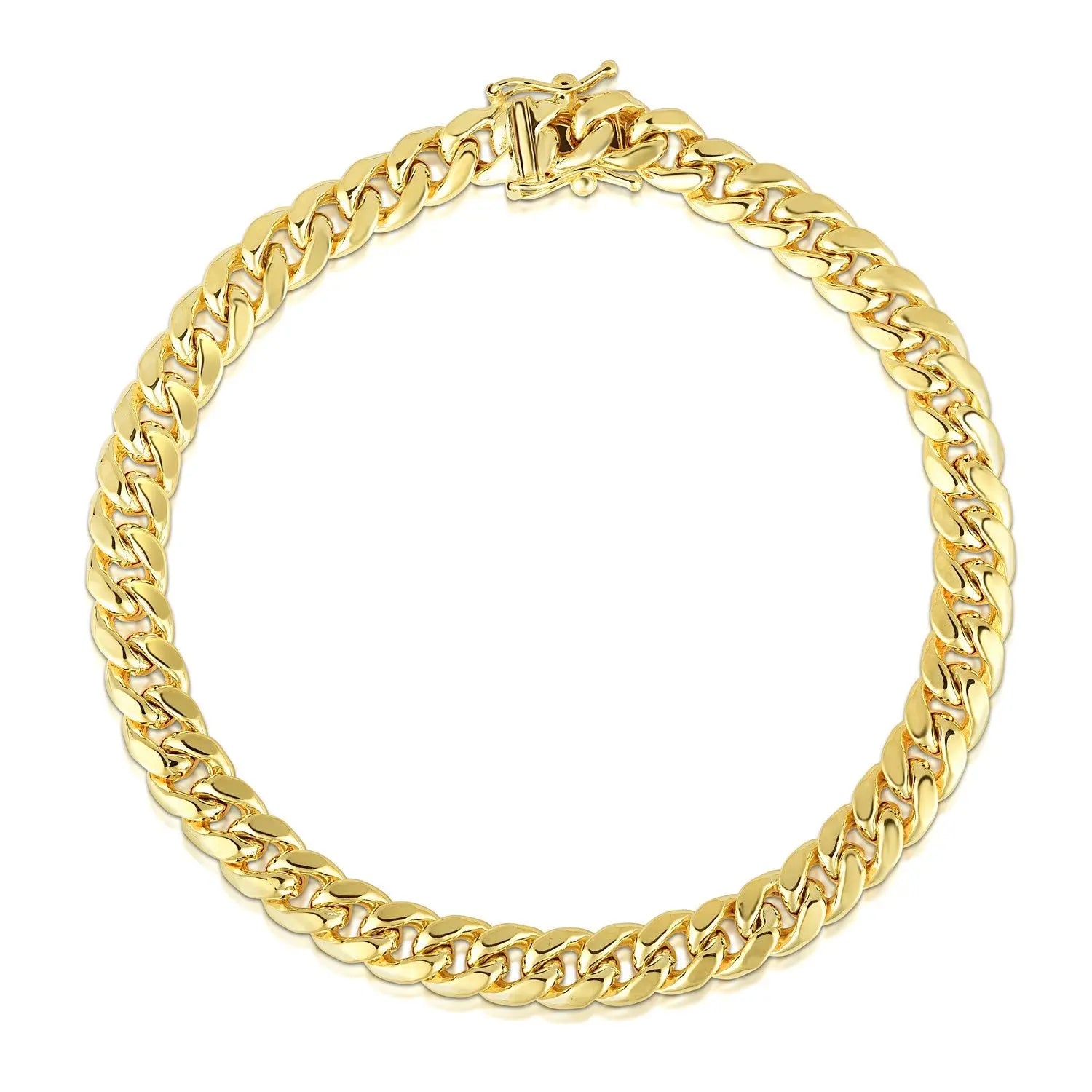 10k Yellow Gold Semi Solid Miami Cuban Bracelet (10.70 mm)Monde Trend