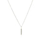 14k White Gold Bar Pendant with DiamondsMonde Trend