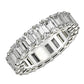 Emerald Cut Lab Grown Diamond Eternity Ring in 14k White Gold (4 cttw FG/VS2) RCJ