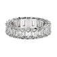 Emerald Cut Lab Grown Diamond Eternity Ring in 14k White Gold (4 cttw FG/VS2) RCJ