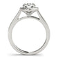 14k White Gold Halo Round Diamond Engagement Ring (1 1/4 cttw)Monde Trend