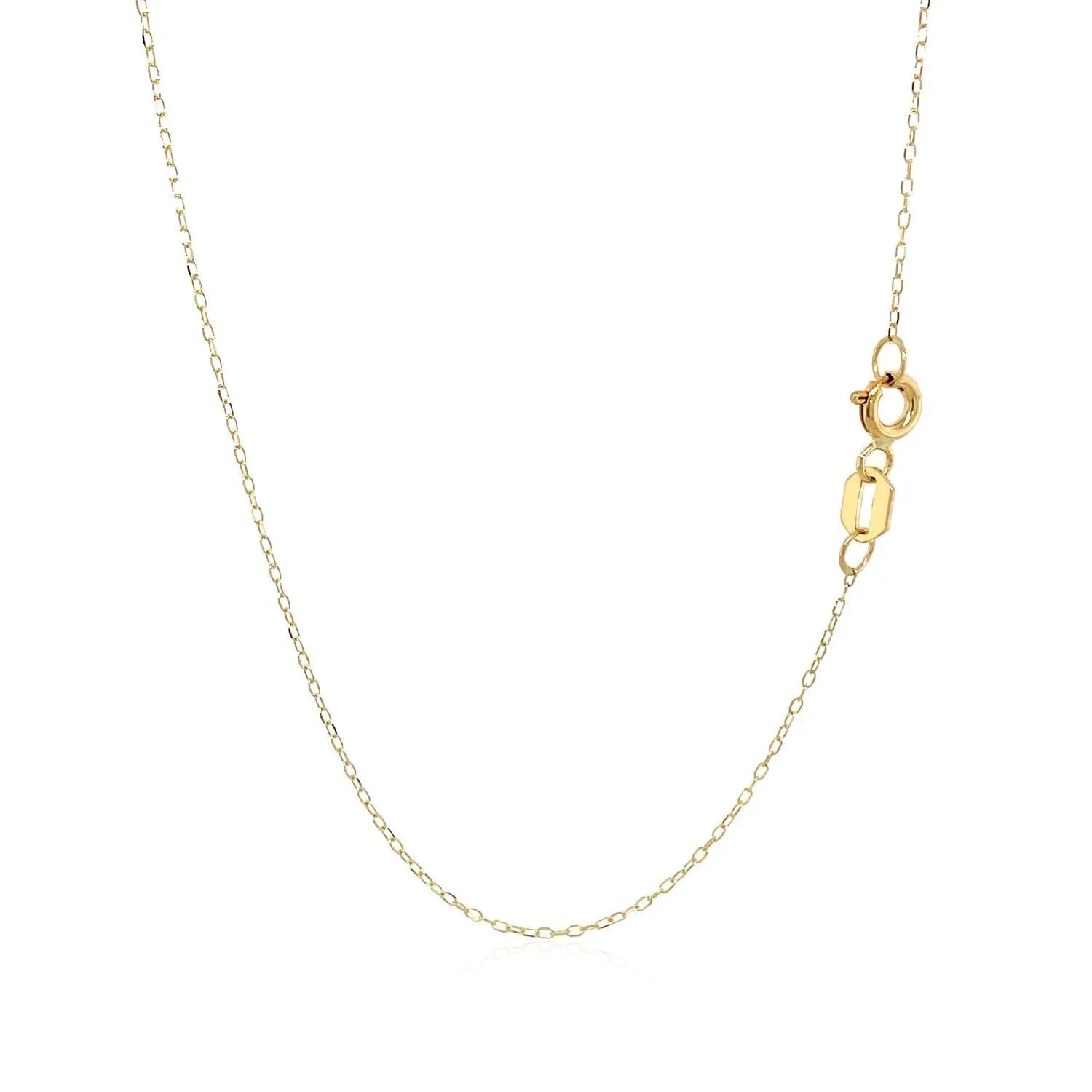 14k Yellow Gold Necklace with Cat Symbol in Mother of Pearl RCJ