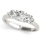 14k White Gold Classic 3 Stone Round Diamond Engagement Ring (1 cttw)Monde Trend