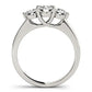 14k White Gold Classic 3 Stone Round Diamond Engagement Ring (1 cttw)Monde Trend