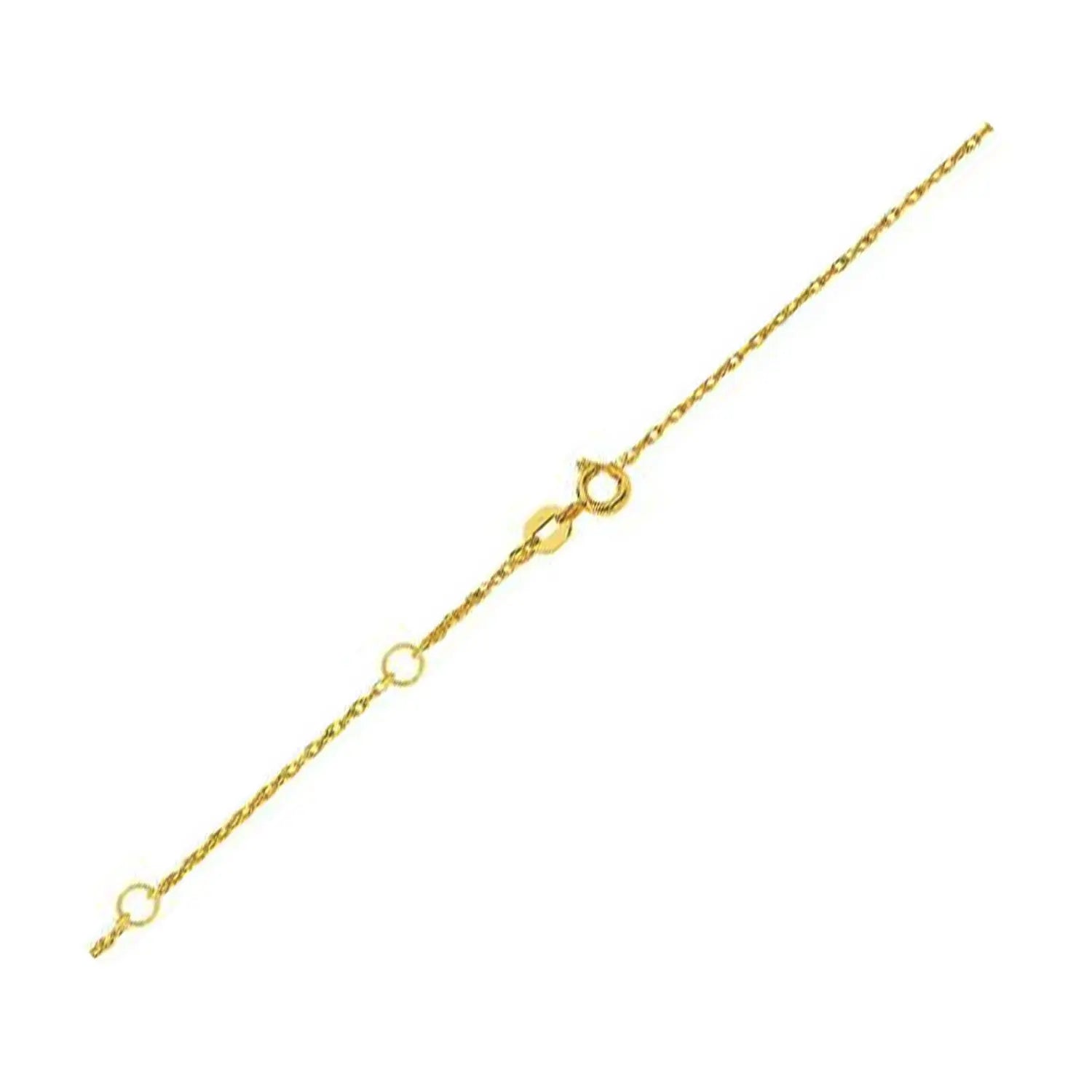 Double Extendable Rope Chain in 14k Yellow Gold (0.85 mm) RCJ