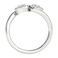 14k White Gold Halo Set Round Two Stone Diamond Ring (3/8 cttw)Monde Trend