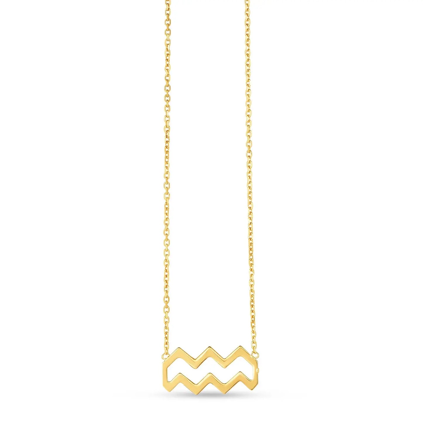 14K Yellow Gold Aquarius Necklace RCJ