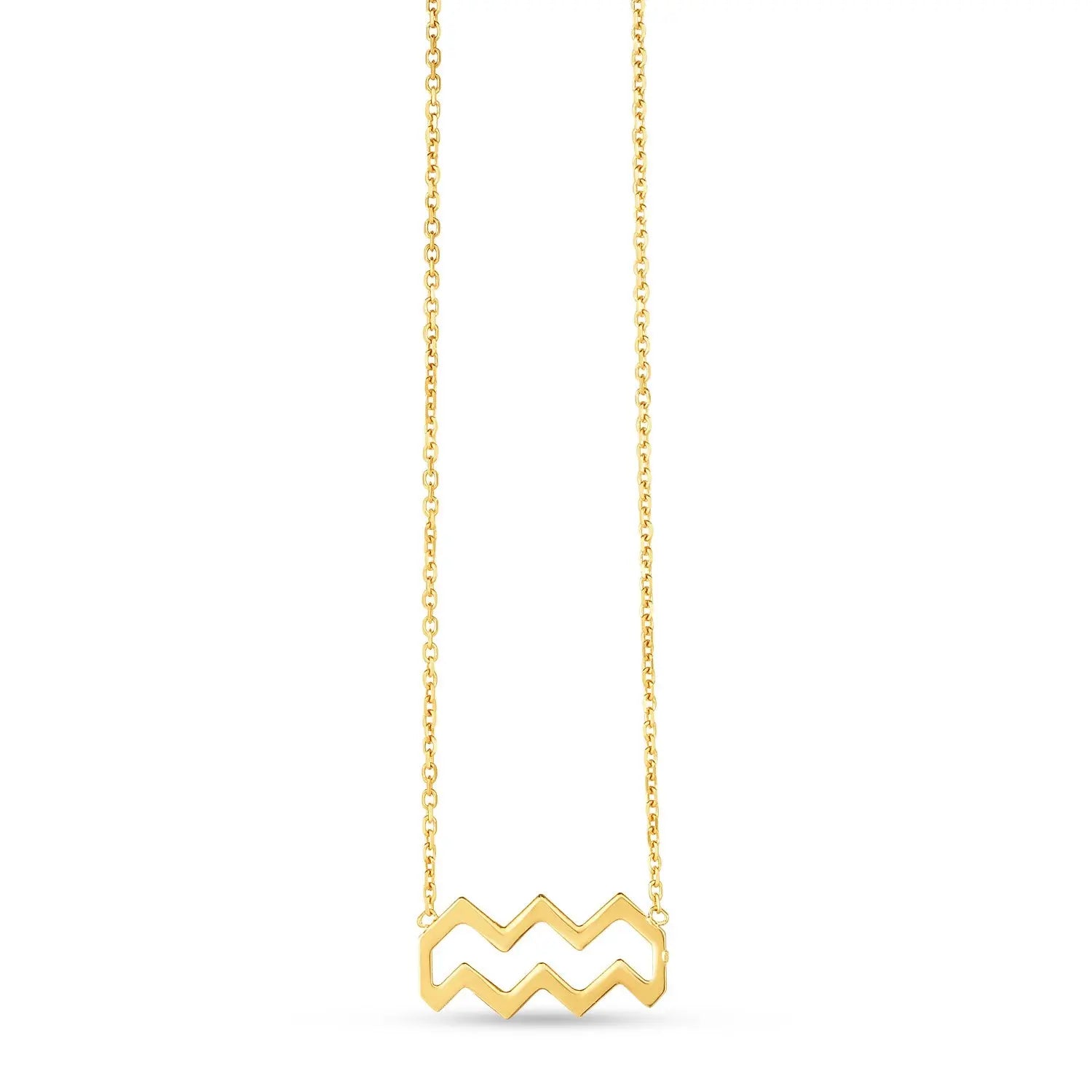 14K Yellow Gold Aquarius Necklace RCJ