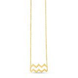 14K Yellow Gold Aquarius Necklace RCJ