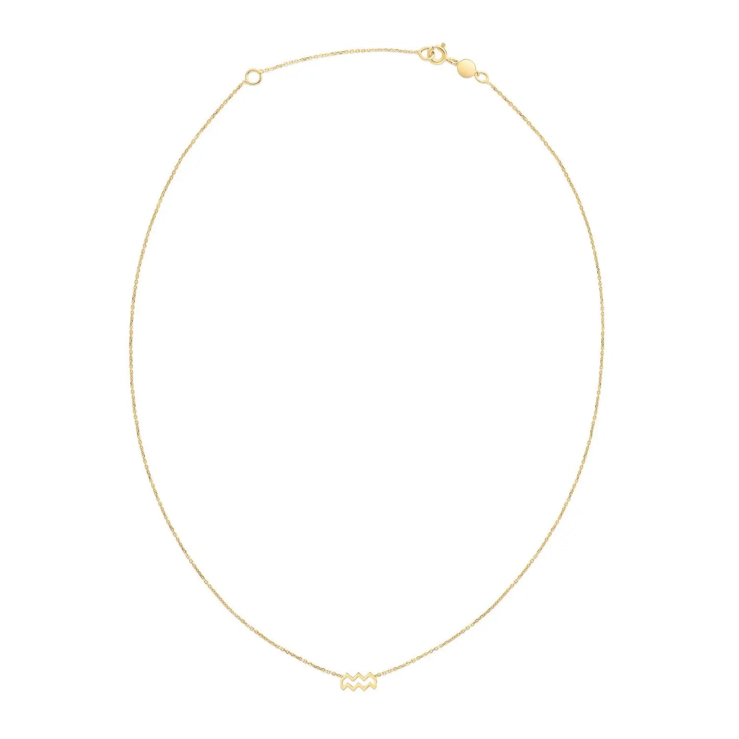 14K Yellow Gold Aquarius Necklace RCJ