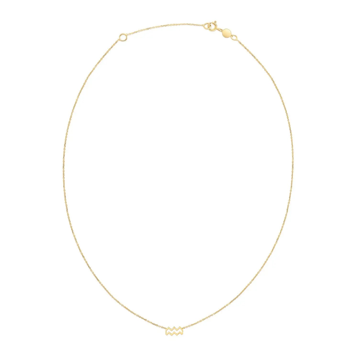 14K Yellow Gold Aquarius Necklace RCJ