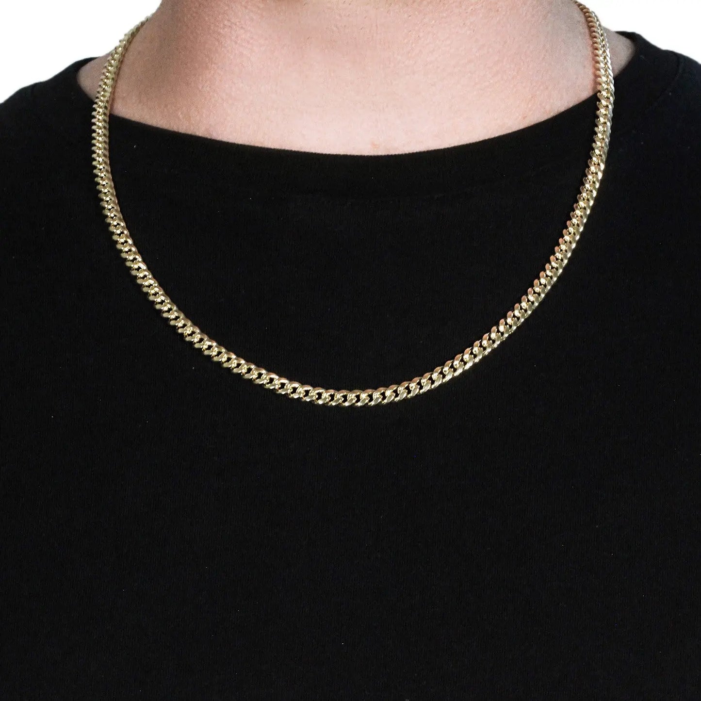 10k Yellow Gold Semi Solid Miami Cuban Chain (5.00 mm)Monde Trend