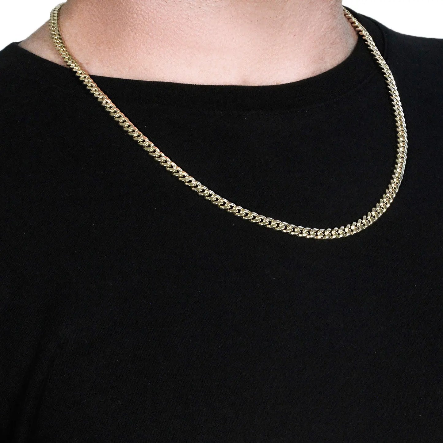 10k Yellow Gold Semi Solid Miami Cuban Chain (5.00 mm)Monde Trend