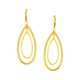 14k Yellow Gold Earrings with Teardrop Dangles RCJ