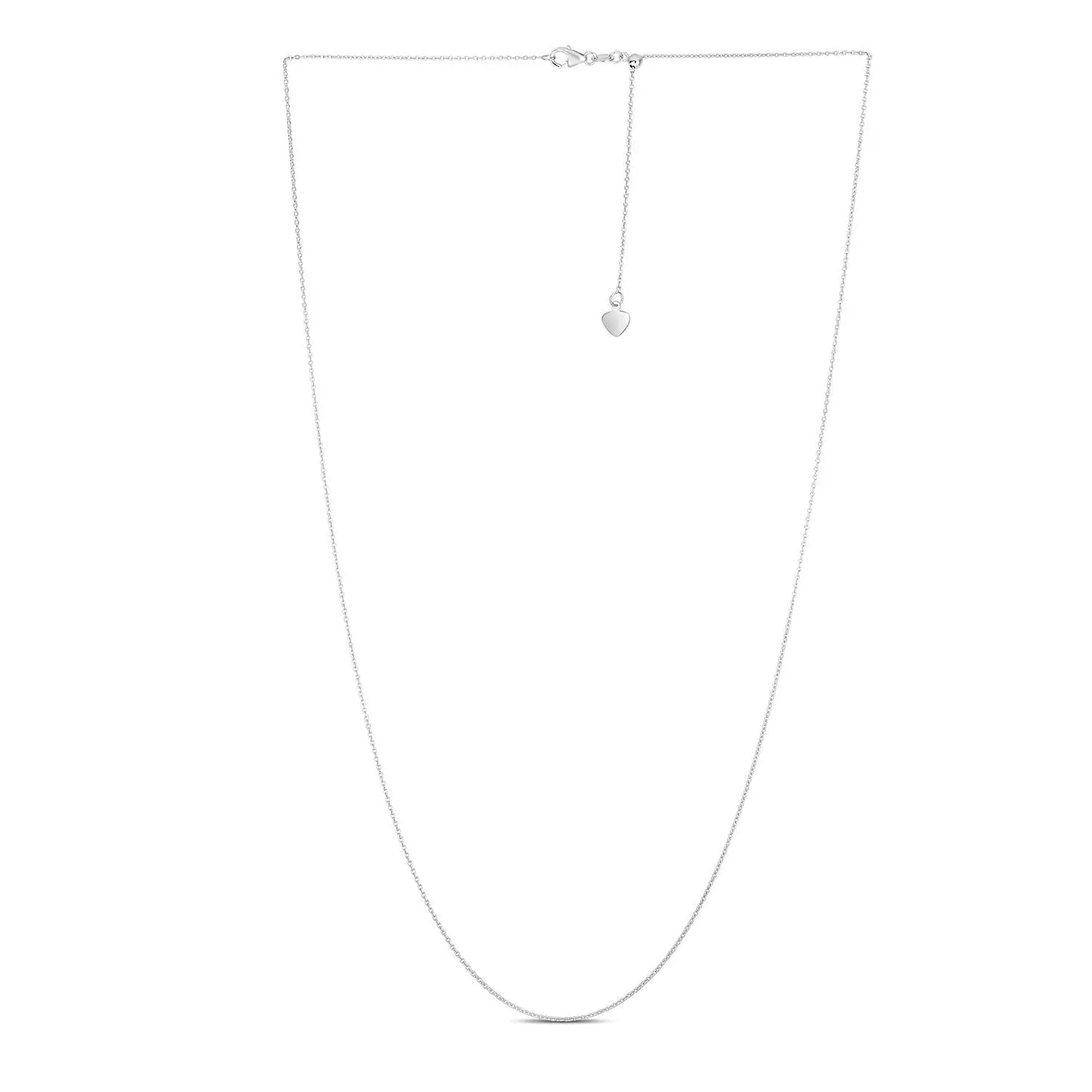 Adjustable Cable Chain in 14k White Gold (0.97 mm) RCJ