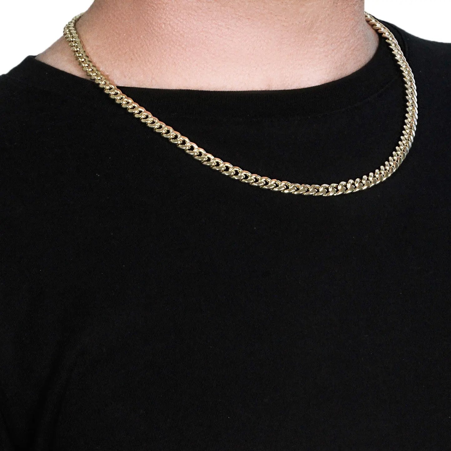 10k Yellow Gold Semi Solid Miami Cuban Chain (6.60 mm)Monde Trend