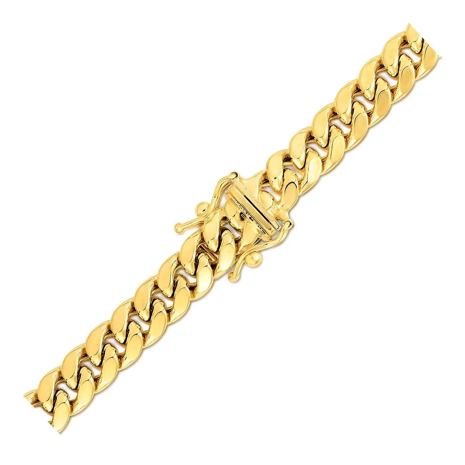 10k Yellow Gold Semi Solid Miami Cuban Chain (6.60 mm)Monde Trend