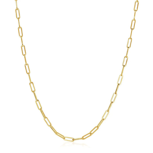 14K Yellow Gold Wide Paperclip Chain (3.20 mm) RCJ