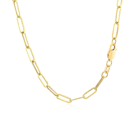 14K Yellow Gold Wide Paperclip Chain (3.20 mm) RCJ